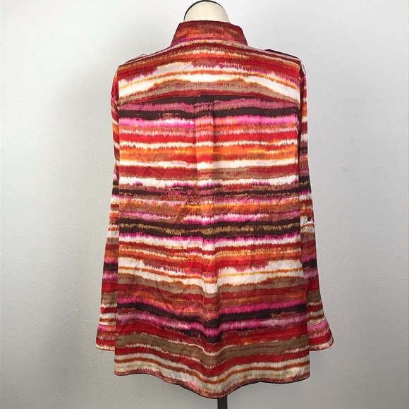 Jones New York Button Up Shirt Women’s Size 3X Multicolor Long Sleeve’s - Picture 3 of 16